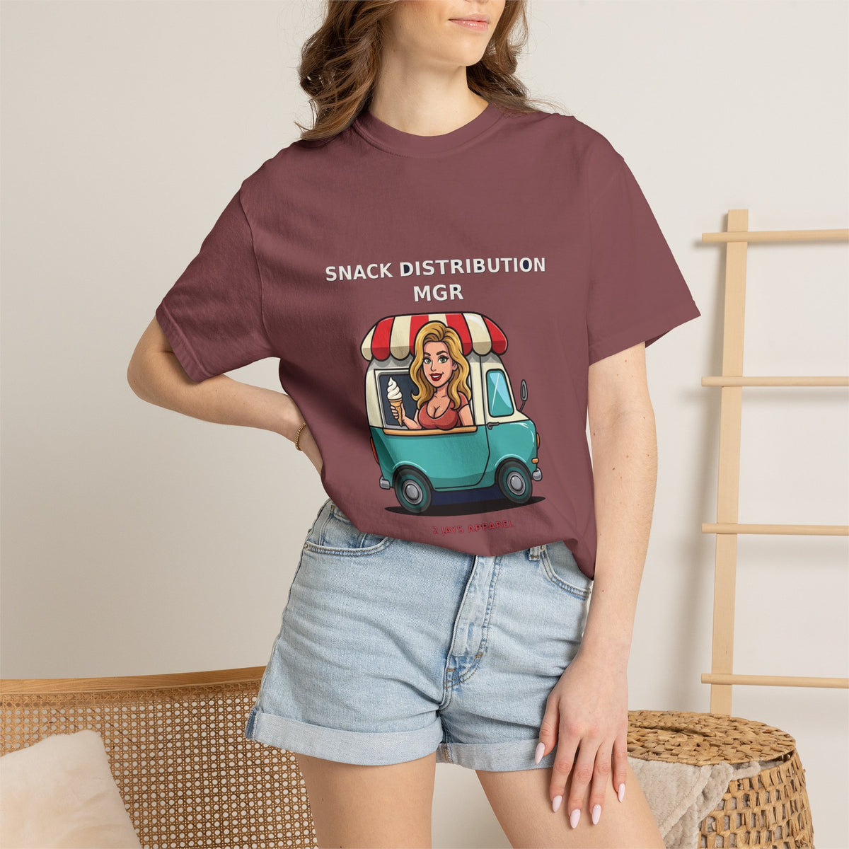 Snack Distribution Mgr — Funny Adult Ice Cream Truck Tee