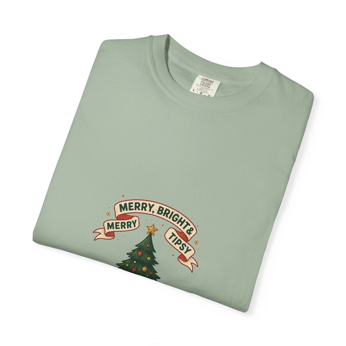 Merry, Bright & Slightly Tipsy — Funny Christmas Tee