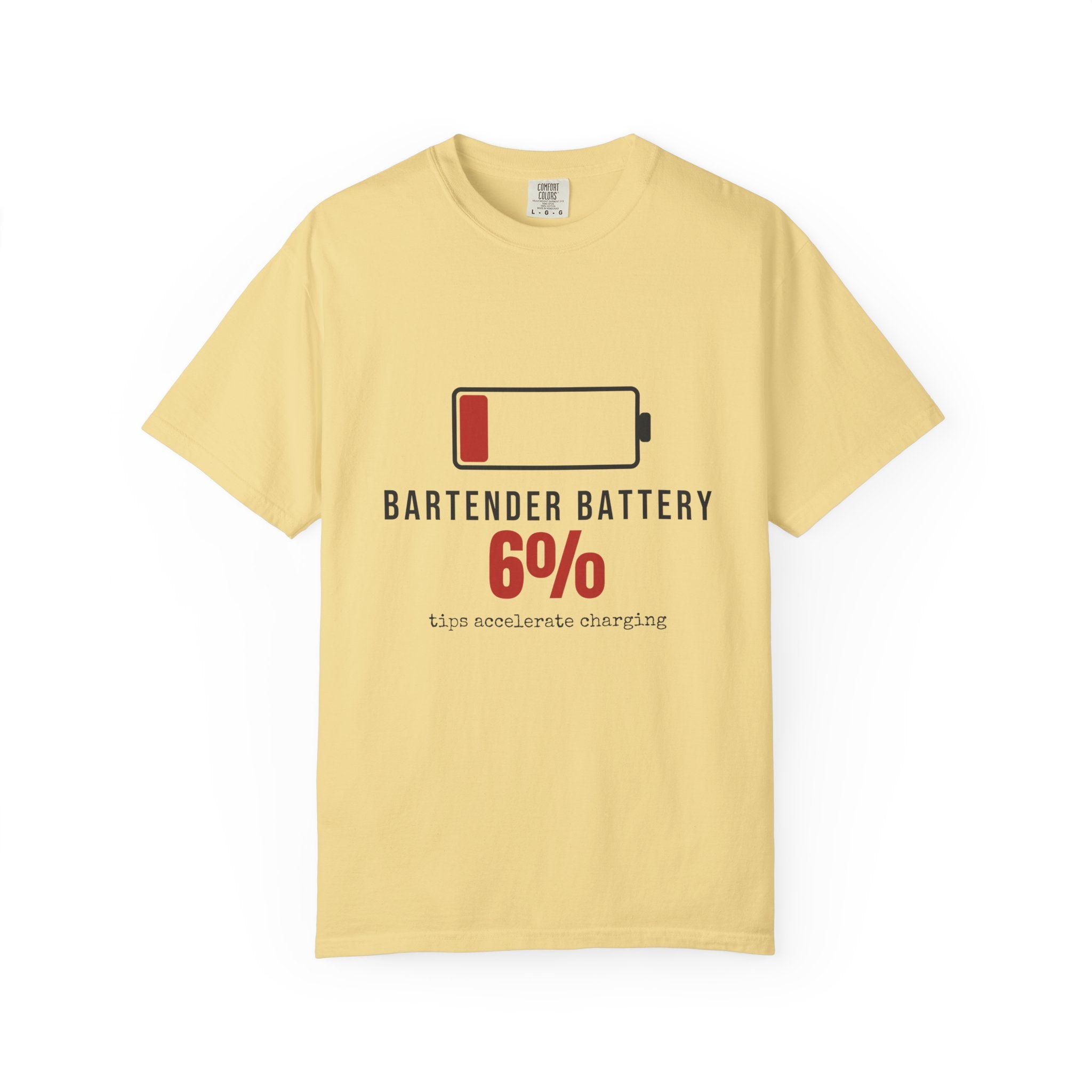 Bartender Battery Funny T-Shirt | Soft Unisex Tee | Sarcastic Gift