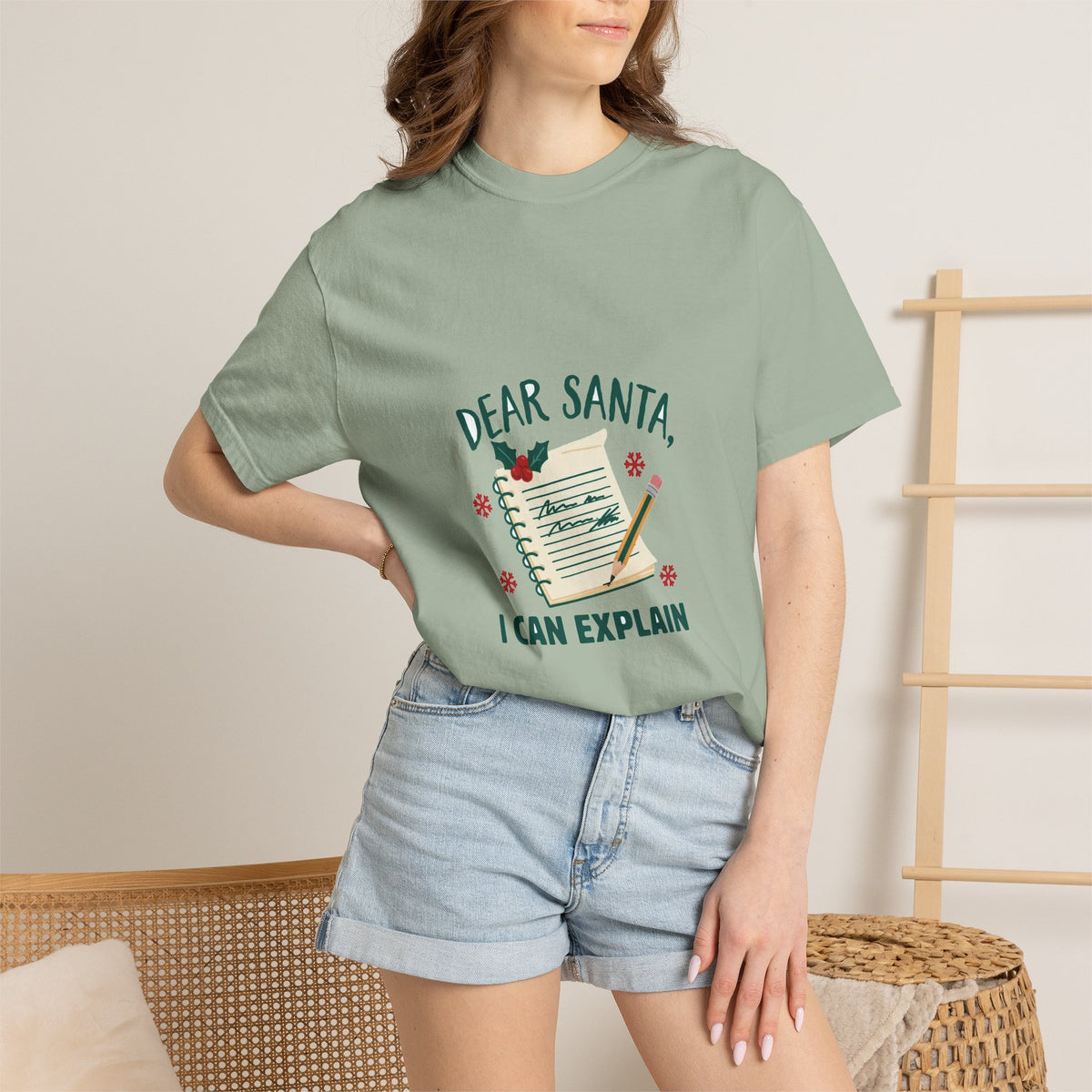 Dear Santa I Can Explain — Funny Christmas Tee