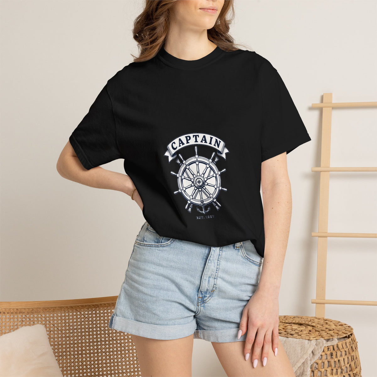 Captain — Matching Couples Boating Shirt