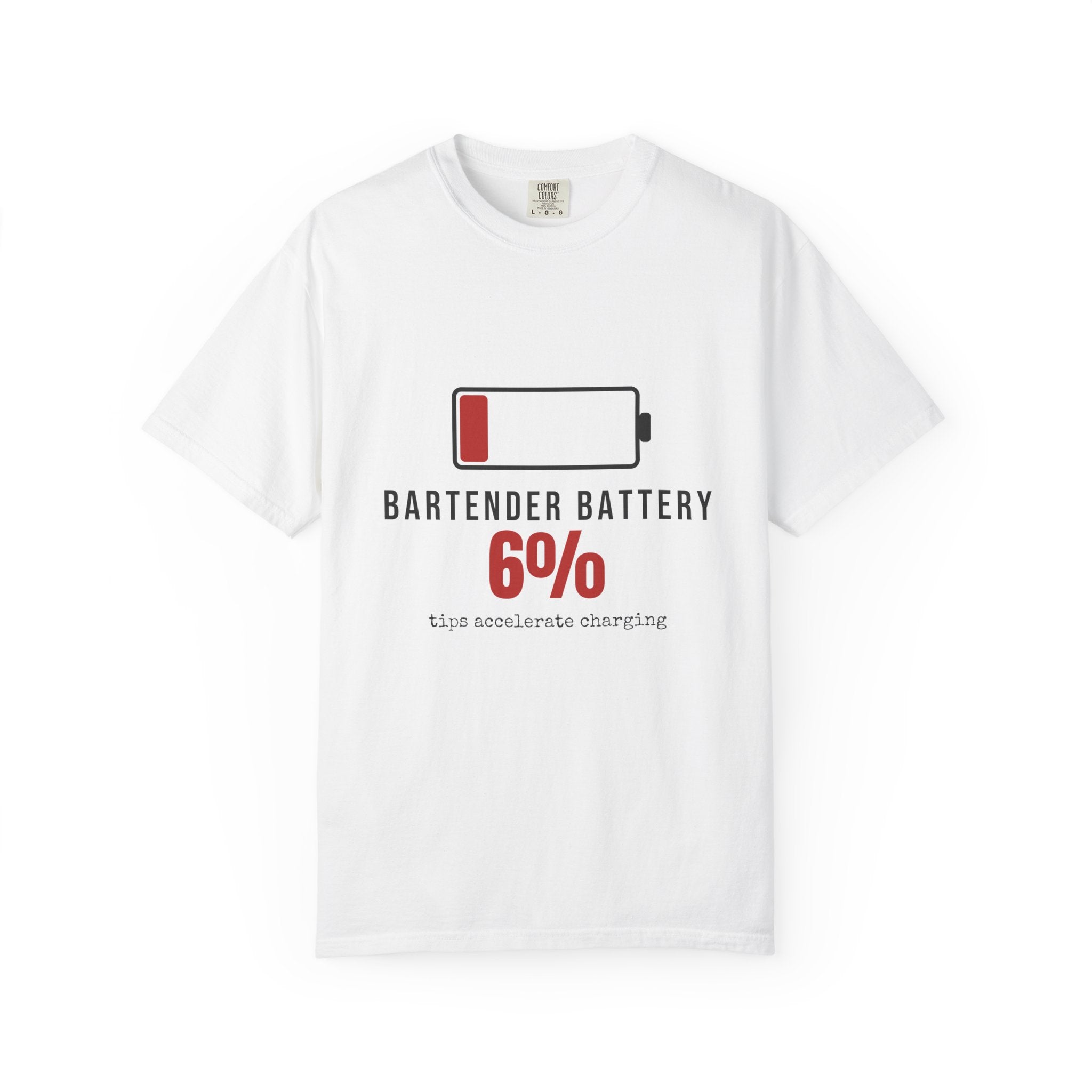 Bartender Battery Funny T-Shirt | Soft Unisex Tee | Sarcastic Gift