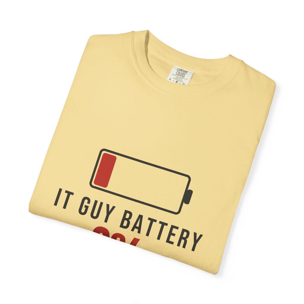 IT Guy Battery Funny T-Shirt | Soft Unisex Tee | Sarcastic Gift