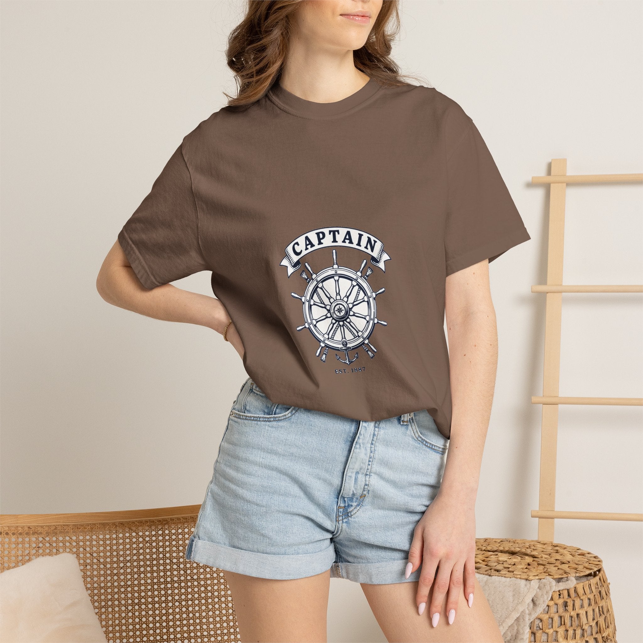 Captain — Matching Couples Boating Shirt