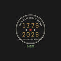 1776 2026 America 250 Years Badge T-Shirt | 250th Anniversary Tee