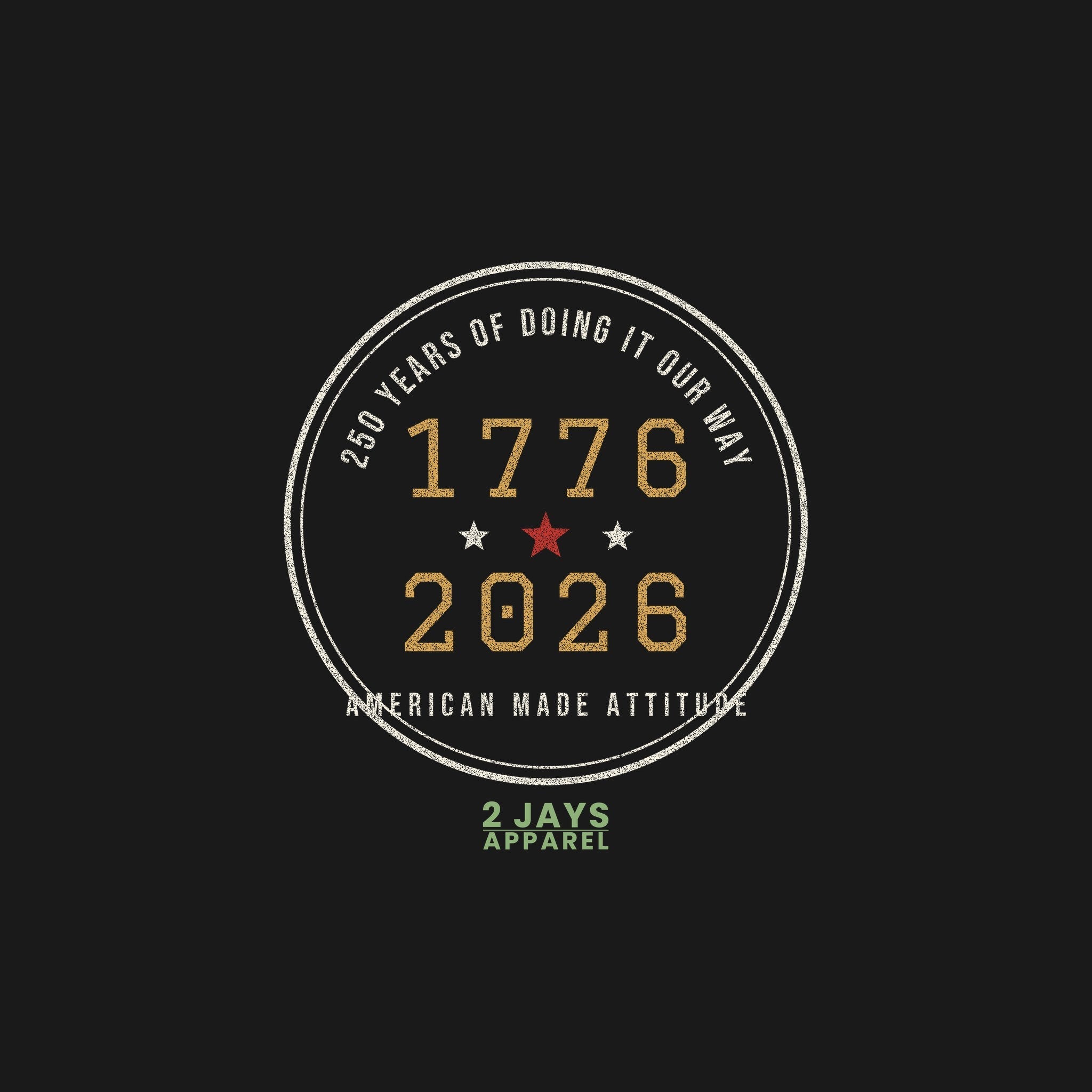 1776 2026 America 250 Years Badge T-Shirt | 250th Anniversary Tee