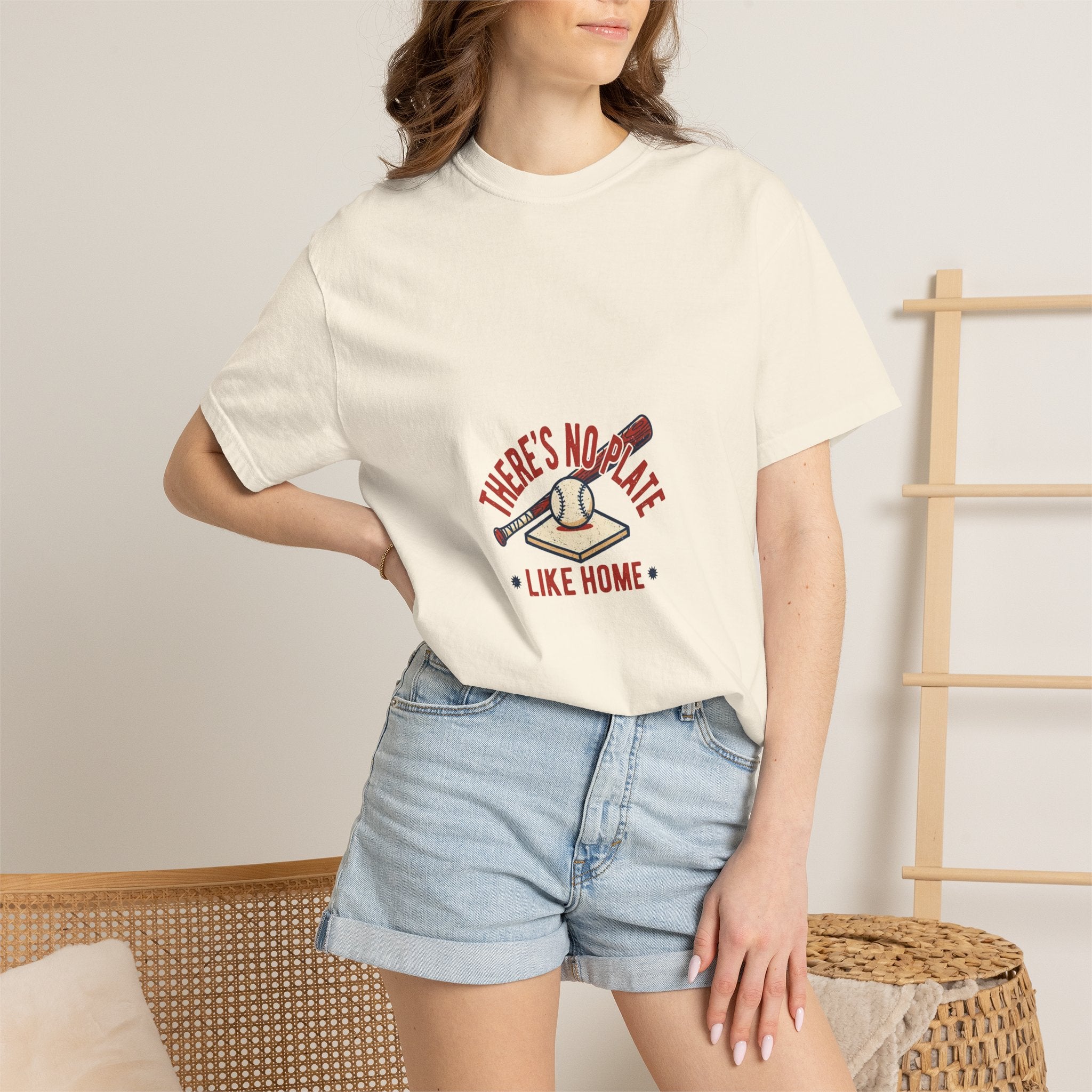 There's No Plate Like Home — Funny Baseball Tee