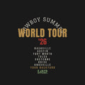 Cowboy Summer World Tour Shirt | Vintage Country Concert Style Tee