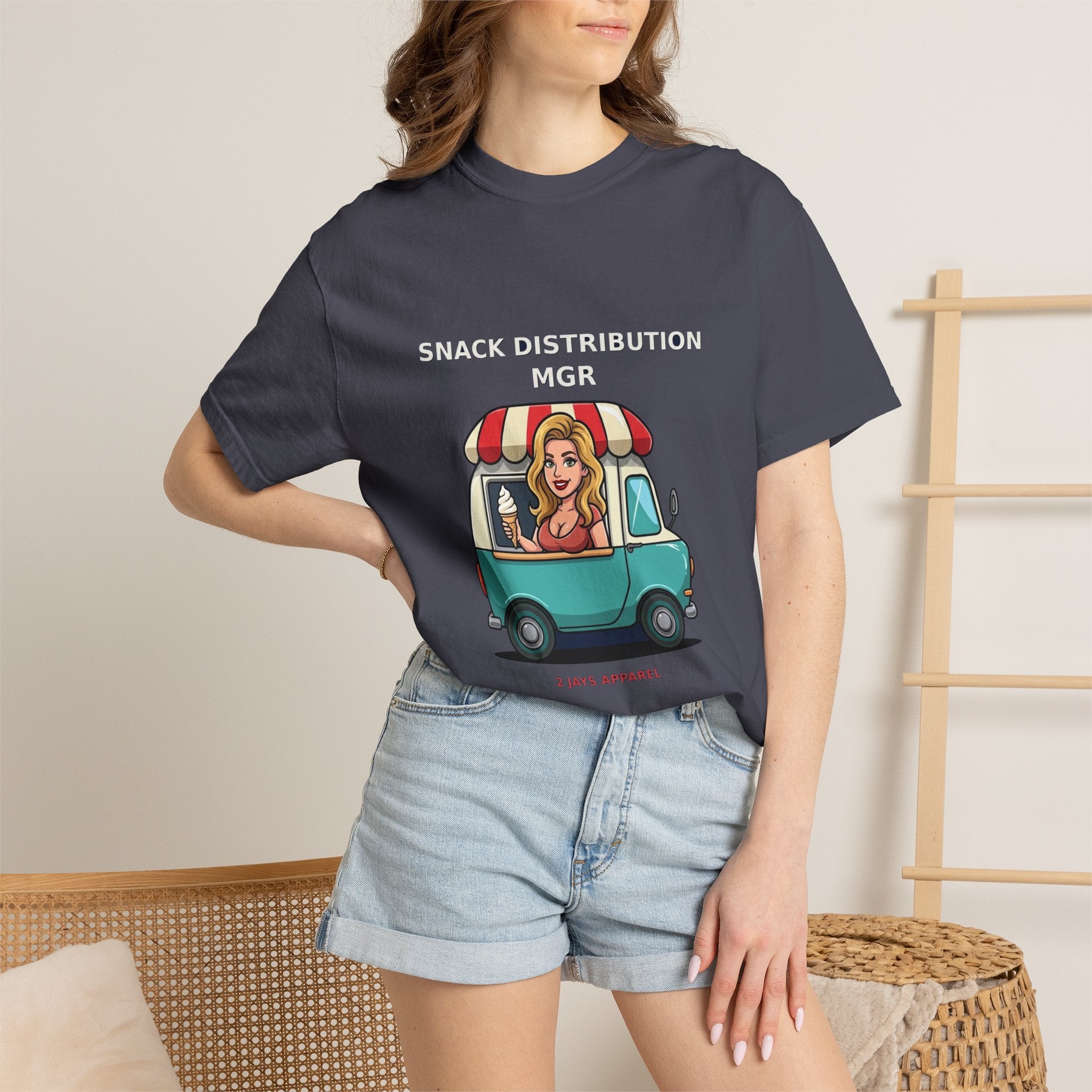 Snack Distribution Mgr — Funny Adult Ice Cream Truck Tee