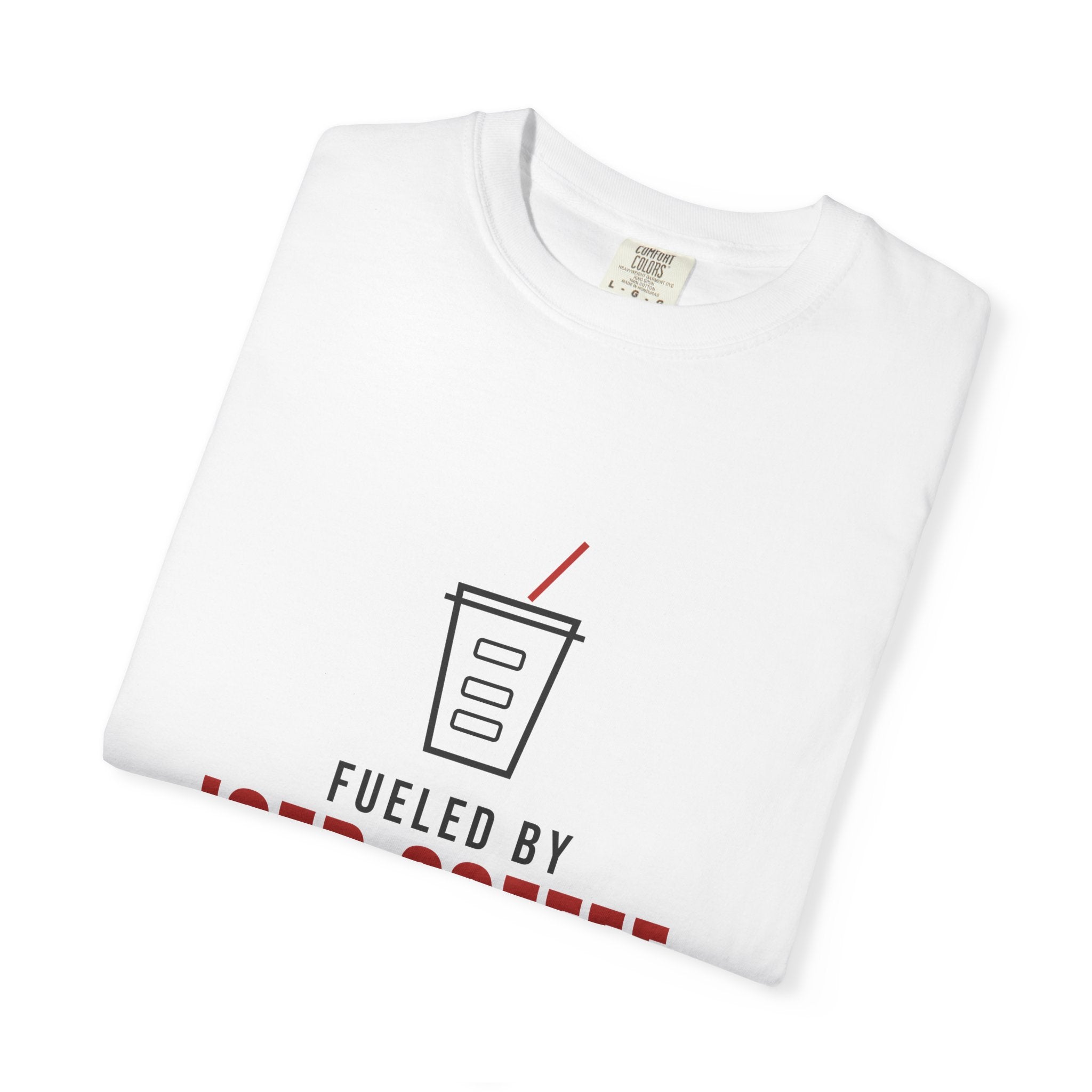 Fueled By Iced Coffee And Group Chat Drama Funny Shirt | Comfort Tee