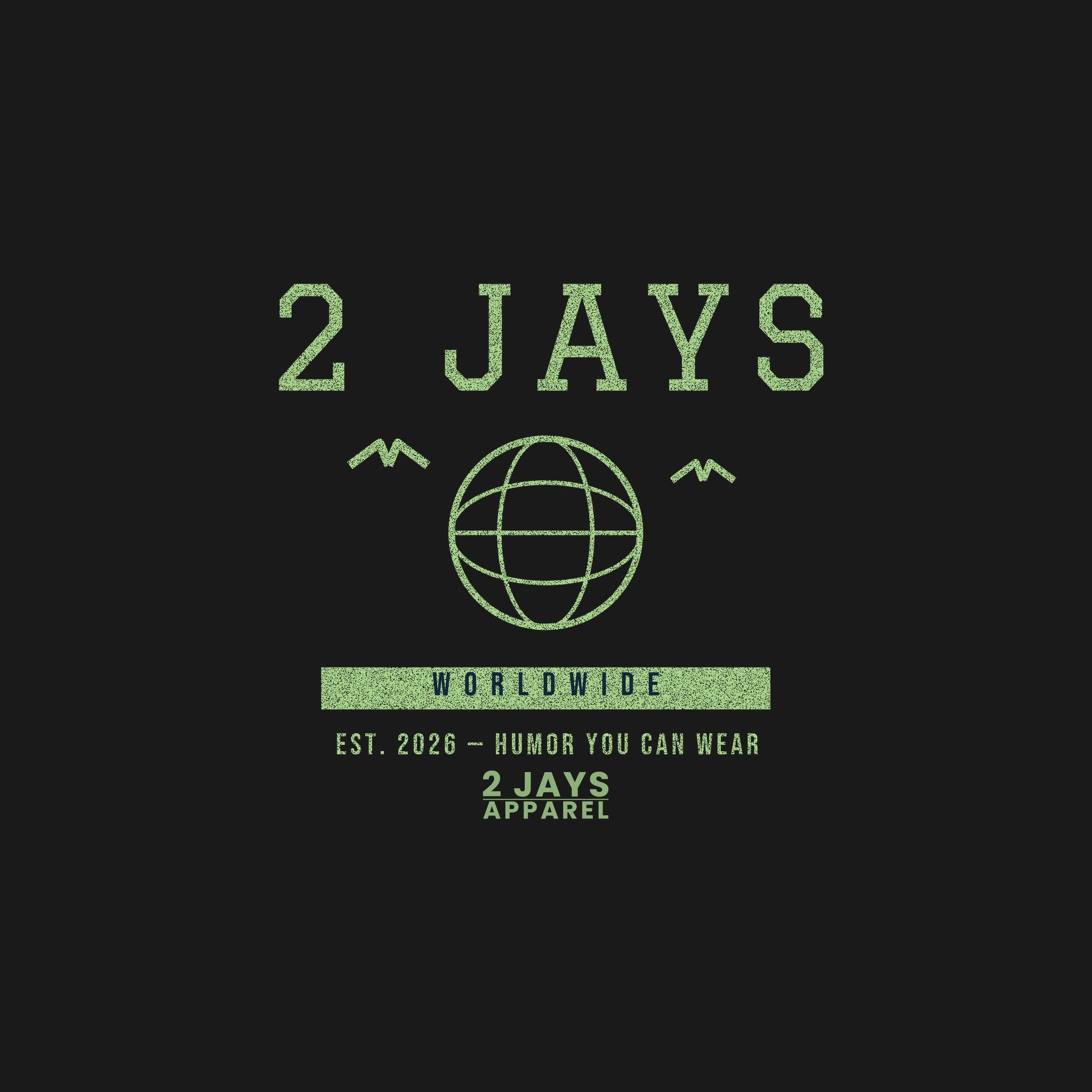 Two Jays Worldwide Oversized Graphic Tee | Streetwear Back Print