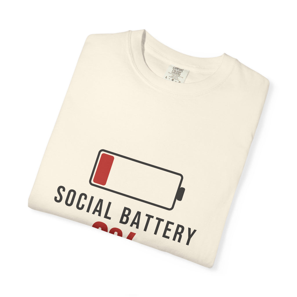 Social Battery 0% — Funny Introvert Tee