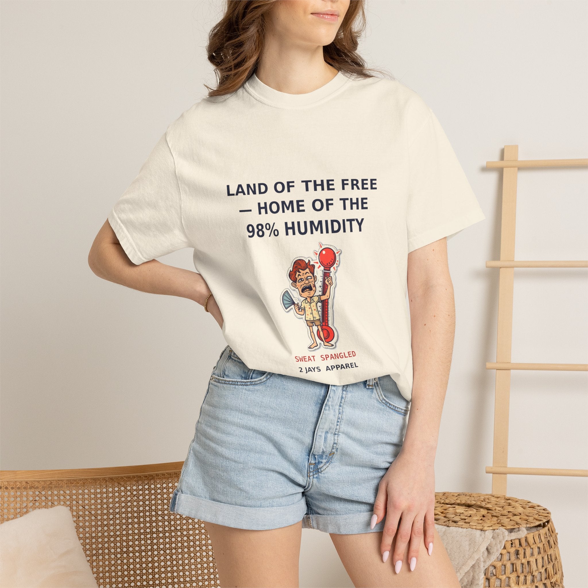 Sweat, Spangled — Funny 4th of July Humidity Tee