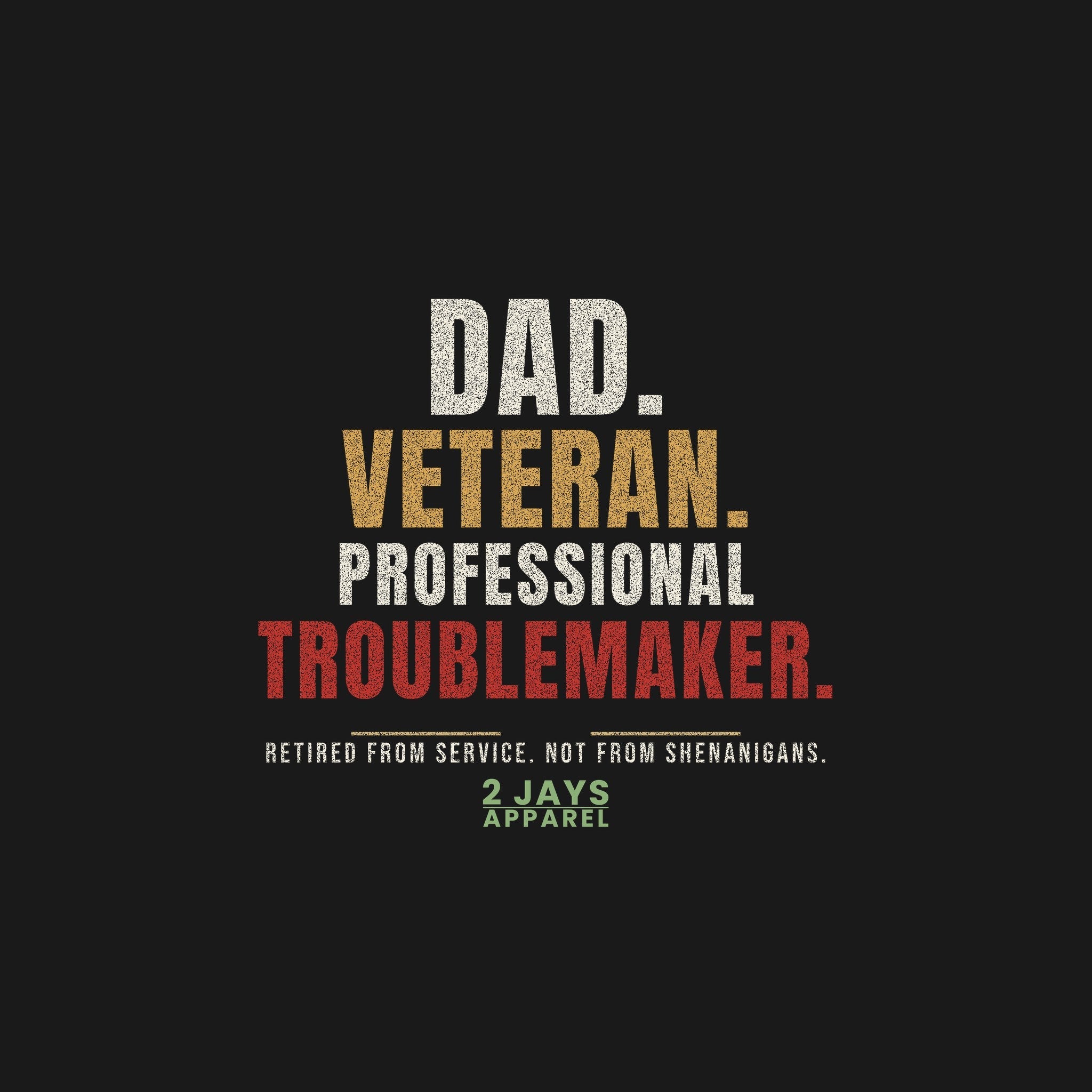 Veteran Dad Shirt | Professional Troublemaker | Father's Day Veteran Gift