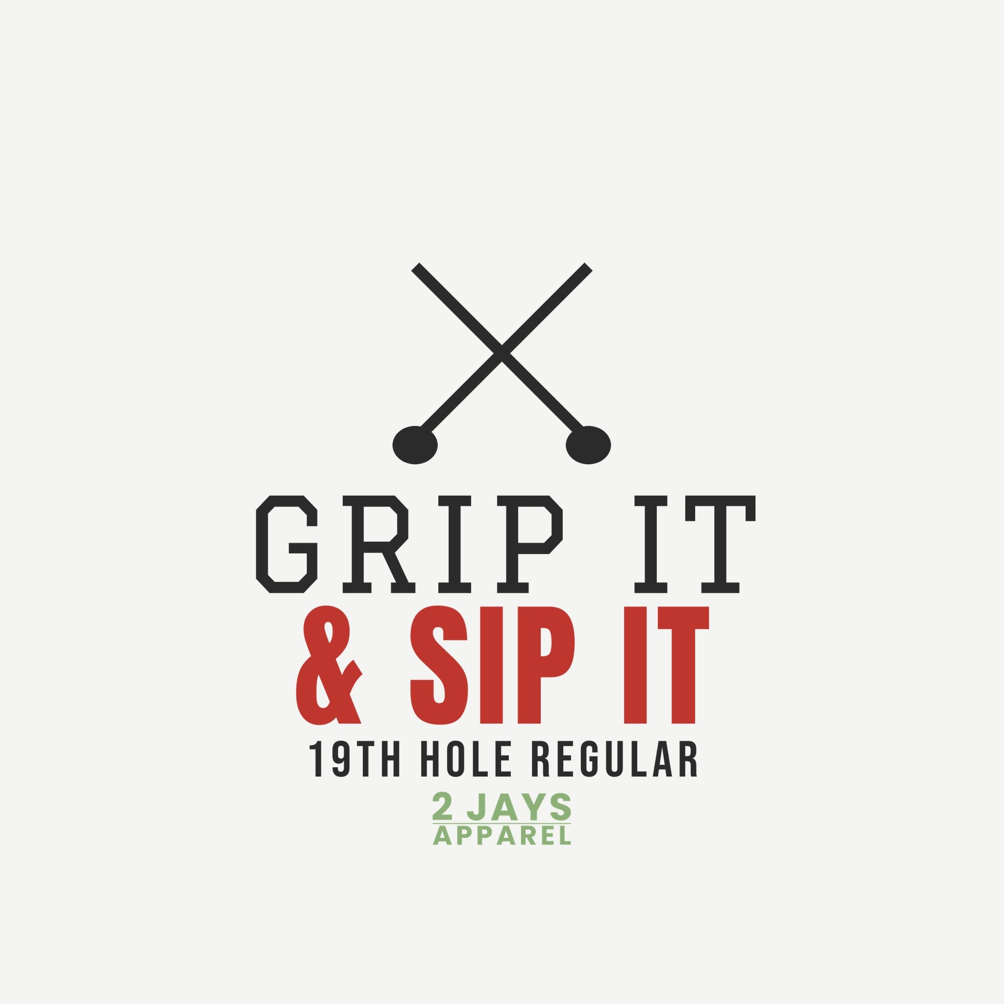 Grip It And Sip It Funny Golf Polo | 19th Hole Performance Polo