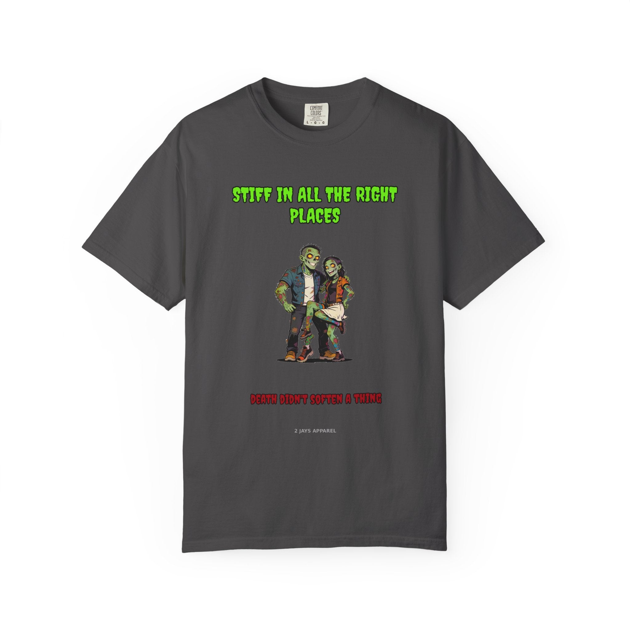 Stiff In All The Right Places — Zombie Couple Tee (18+)