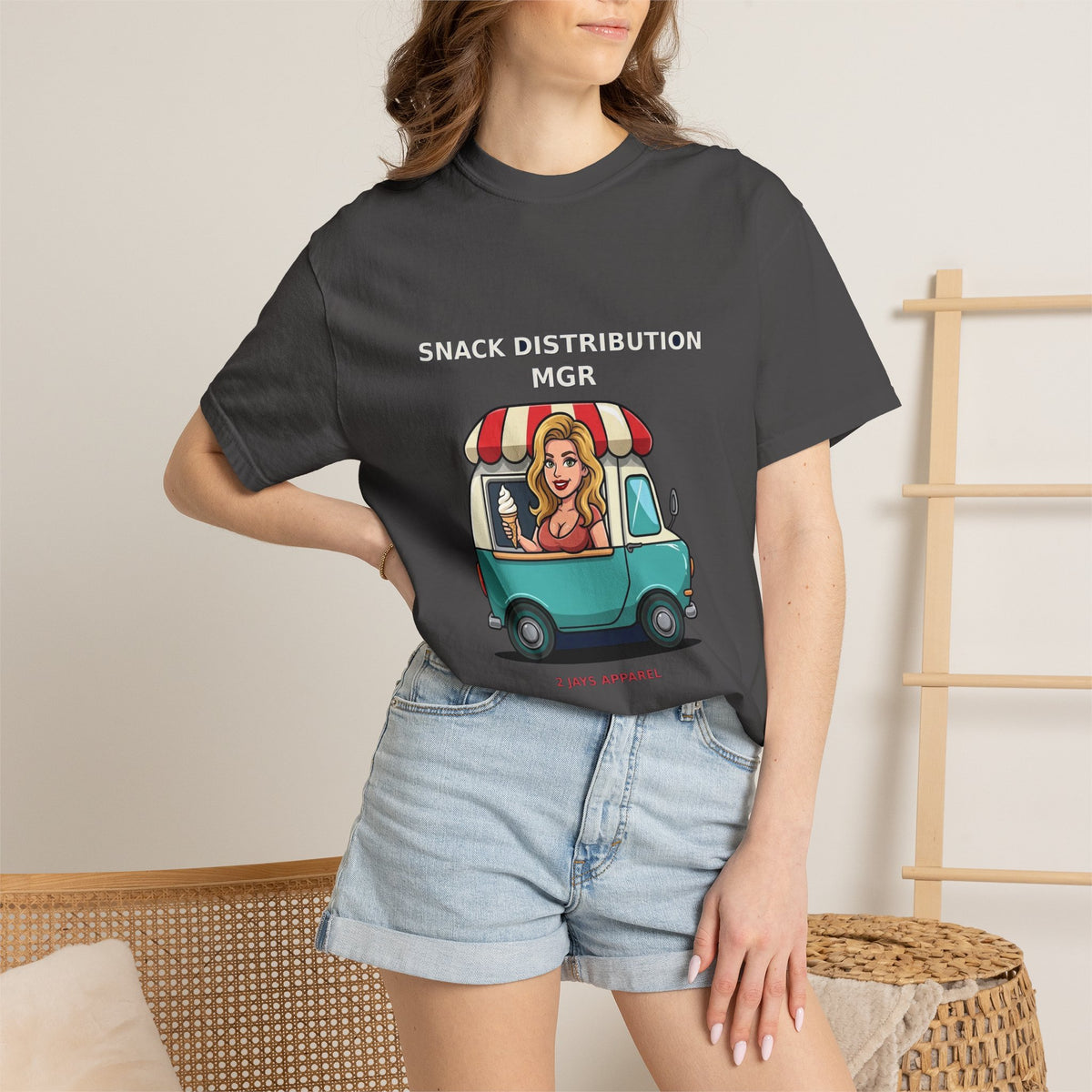 Snack Distribution Mgr — Funny Adult Ice Cream Truck Tee