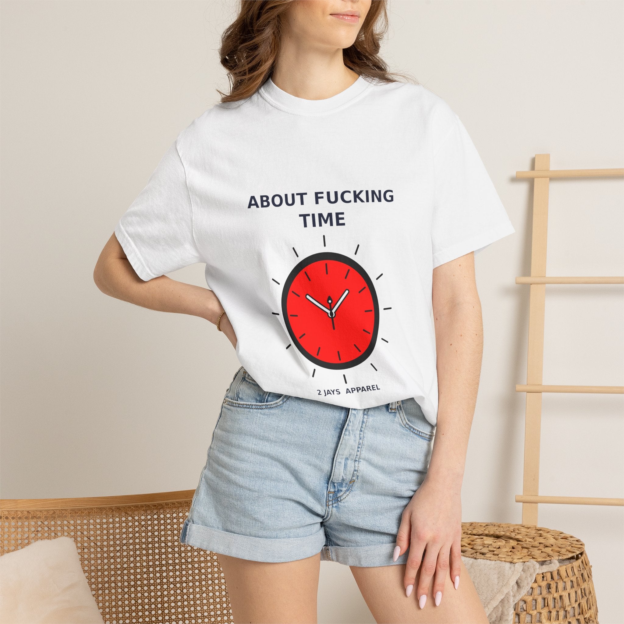 About Fucking Time — Funny Adult Humor Tee (18+)