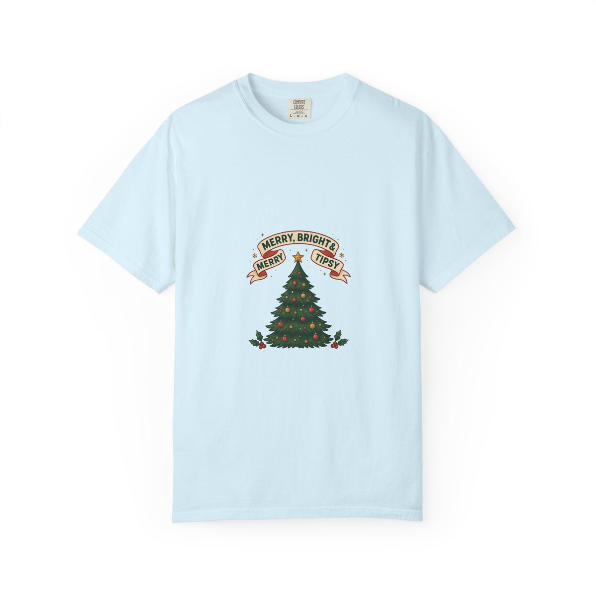 Merry, Bright & Slightly Tipsy — Funny Christmas Tee