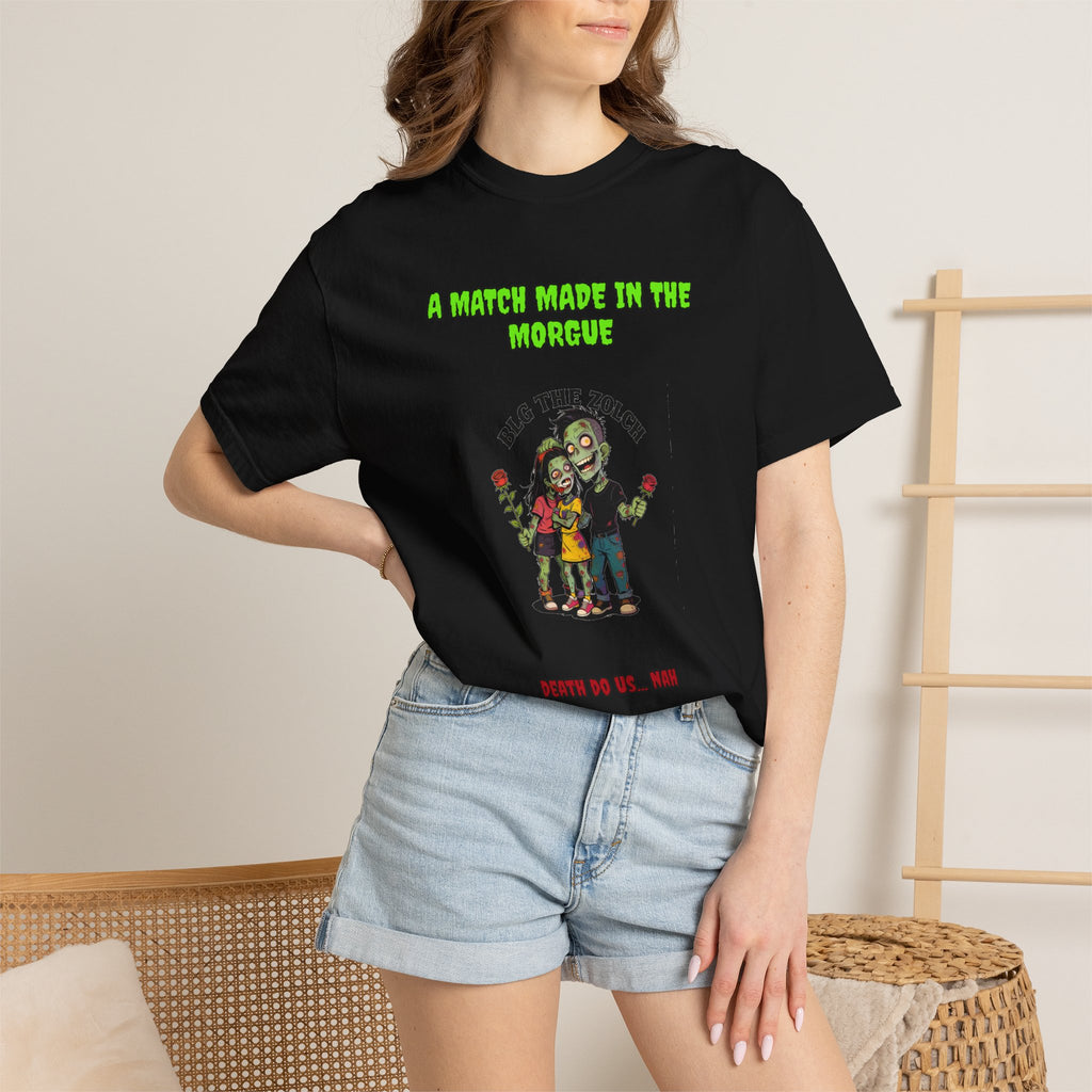 A Match Made In The Morgue — Zombie Couple Tee