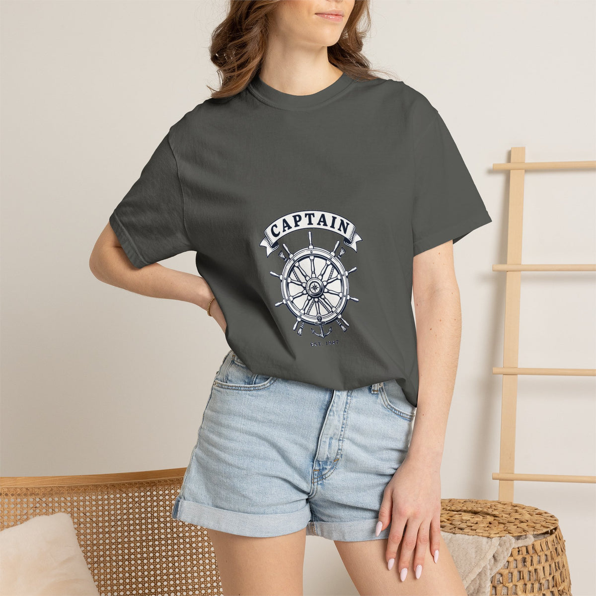 Captain — Matching Couples Boating Shirt