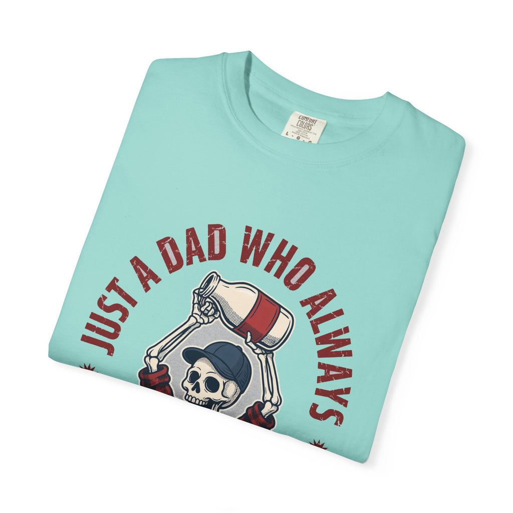 Just A Dad Who Always Came Back With The Milk - Funny Skeleton Dad Tee