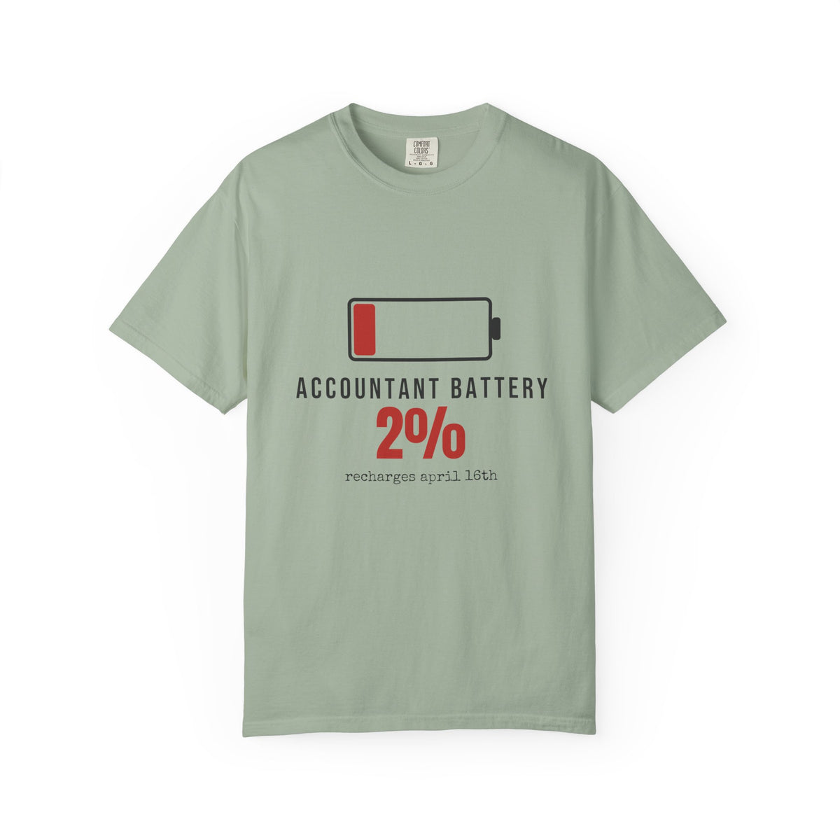 Accountant Battery Funny T-Shirt | Soft Unisex Tee | Sarcastic Gift