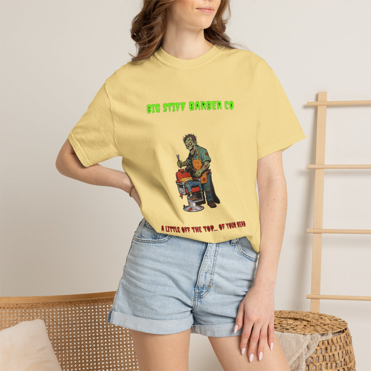 🧟 Big Stiff BARBER CO — "a little off the top... of your head"