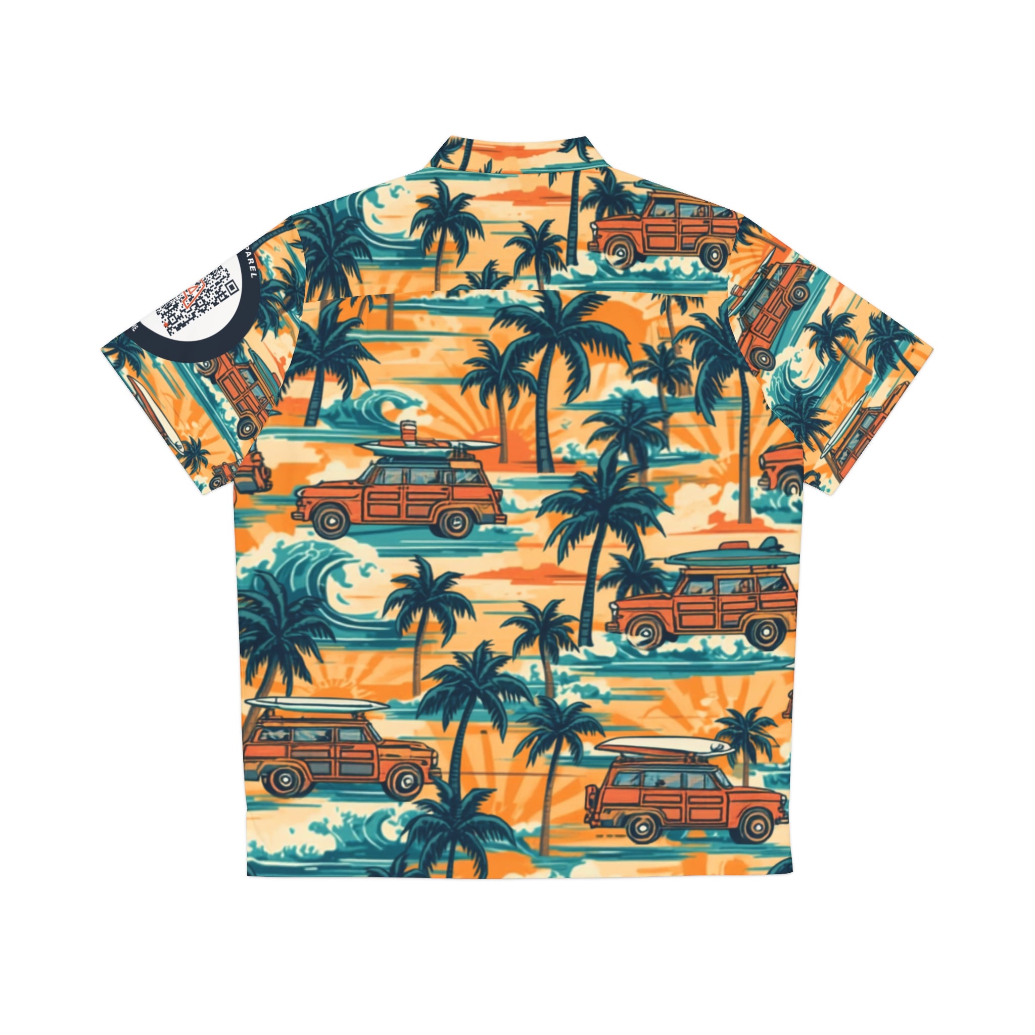 Retro Surf Woodie Hawaiian Camp Shirt
