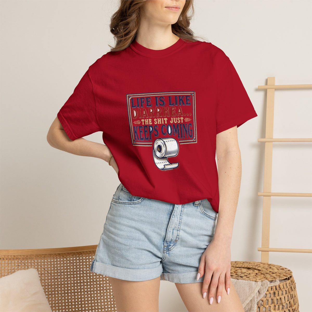 Life Is Like Diarrhea - Funny Crude Humor Tee (18+)