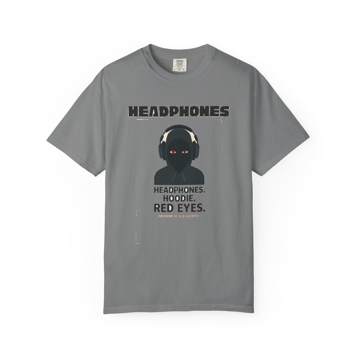 Headphones Hoodie Red Eyes — AI & Anxiety 2