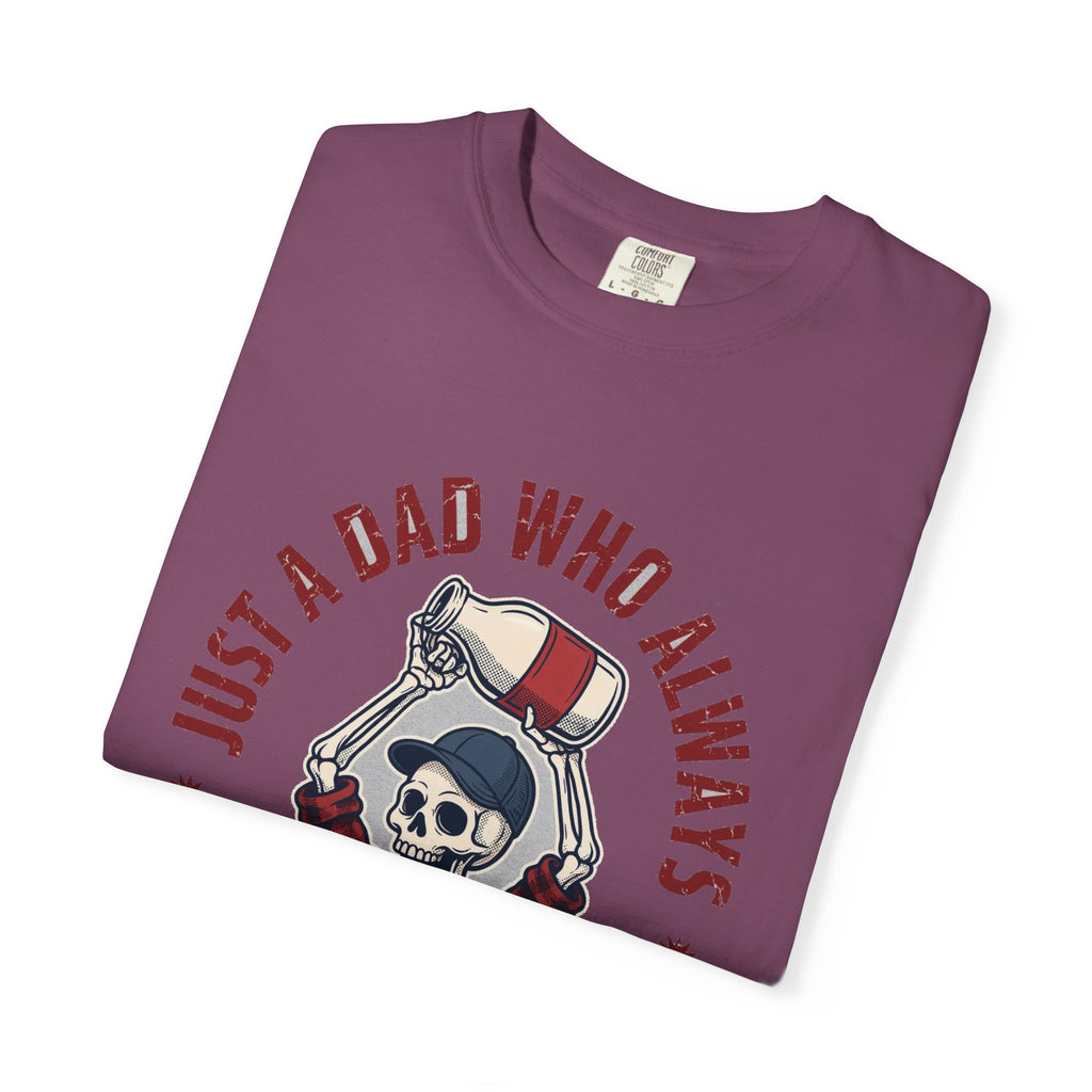 Just A Dad Who Always Came Back With The Milk - Funny Skeleton Dad Tee