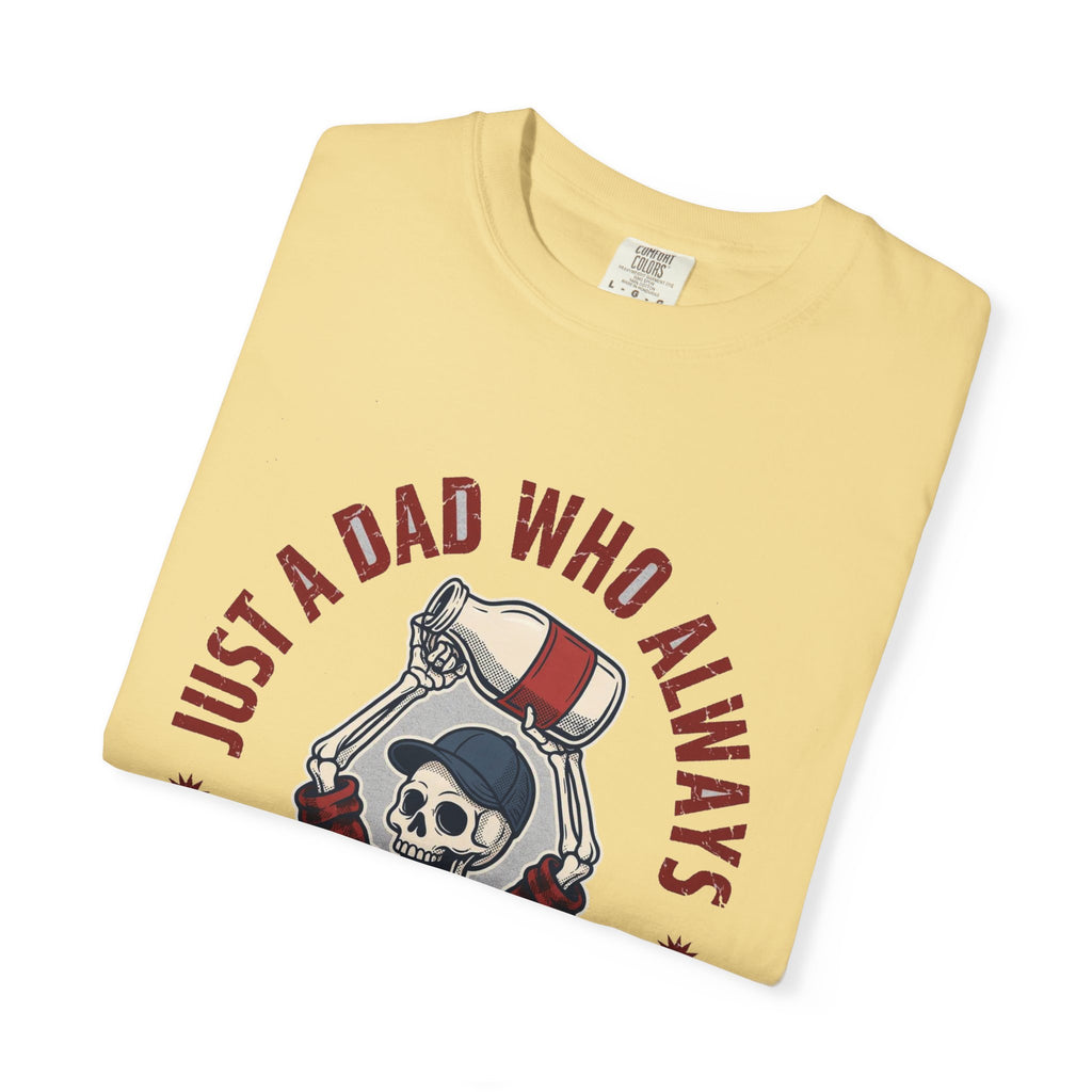 Just A Dad Who Always Came Back With The Milk - Funny Skeleton Dad Tee