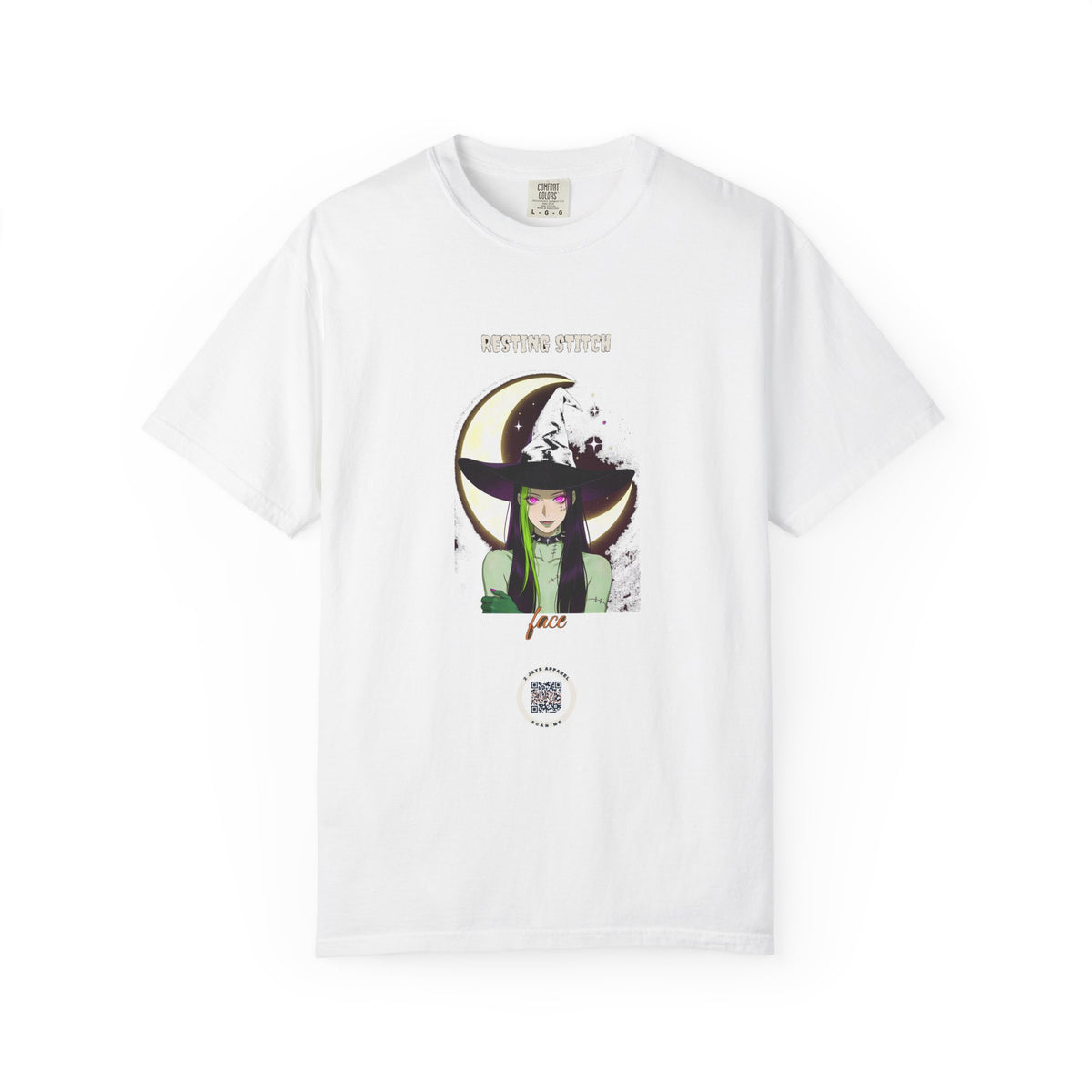Resting Stitch Face - White front